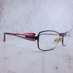 Koali Morel France 7359K MP121 Brown Red Rectangular Eyeglasses Frames 52-15-135